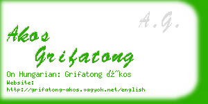 akos grifatong business card